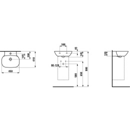 Раковина Laufen Ino 8153010001041, 45*41 см (8.1530.1.000.104.1)
