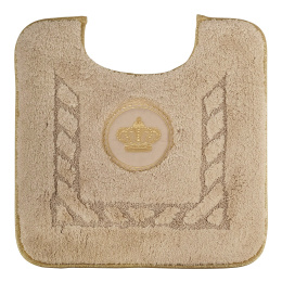 Фото Migliore Коврик д/WC 60х60 см. вышивка логотип КОРОНА, капучино, окантовка золото 30780