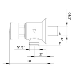 Фото Порционный кран PRESTO NEO настенный 31707 хром