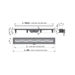 Душевой лоток AlcaPlast Simple (APZ10-550M)