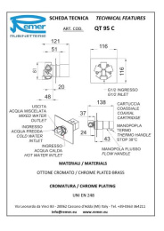 Termo смеситель Remer для душа встраив. RR QT95C 5 выходов