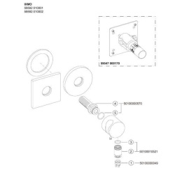 Подключение шланга Keuco Ixmo (59592010002) хром