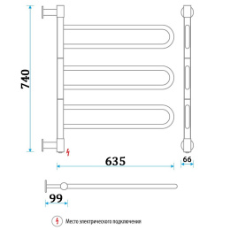 Электрический полотенцесушитель Energy U chrome G3