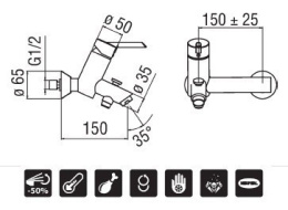 NOBILI Oz T2 OZ110/1T2CS Смеситель для ванны (хром/сатин)
