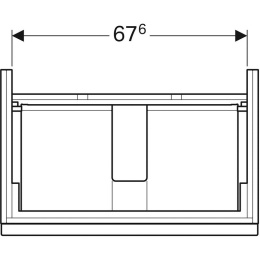 Тумба под раковину Geberit iCon 840375000, 75 см, цвет белый