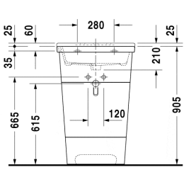 Тумба под раковину Duravit Esplanade ES905000505, дерево