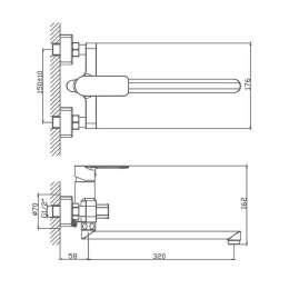 Смеситель для ванны Haiba HB22617