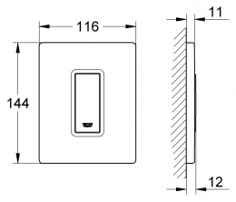 Кнопка смыва Grohe Skate Cosmopolitan (38784000) серый