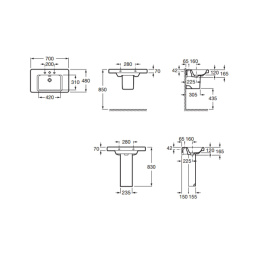 Фото Раковина 70 см Roca Khroma (327651000) белый