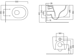 Подвесной унитаз Hatria Futura (A0Y9BA02) черный матовый