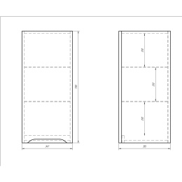 Фото Пенал зеркальный Dreja Point (99.9035) 40 см