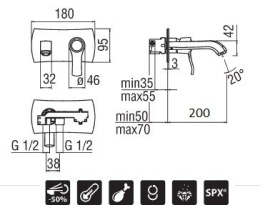 Фото NOBILI Sofi SI98198/1BR Смеситель для раковины (бронза)