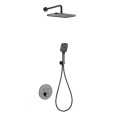 Душевая система с термостатом встраиваемая Wonzon&Woghand (WW-D2017-A-BGG) Темный графит