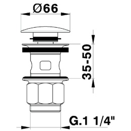 Донный клапан Cisal (ZA0016202F) никель