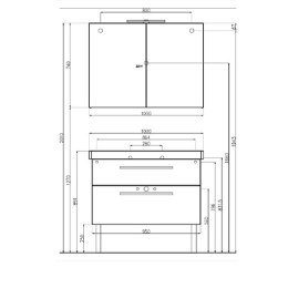 Тумба под раковину Villeroy & Boch 2Day2 95 см (A99500E6)