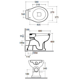 Унитаз напольный Globo Paestum (PA002.BI) белый
