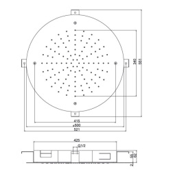 Верхний душ FIMA Carlo Frattini F2426CR Ø500 мм