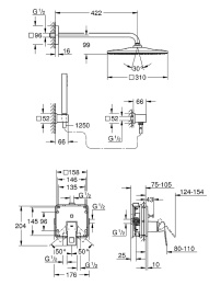 Душевая система Grohe Eurocube (25238000) хром