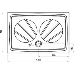Фото Душевой поддон из искусственного камня Ravak Gigant Pro 120x70 XA03G101010 Белый