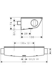 Фото Термостат для душа Hansgrohe Ecostat (13162400)