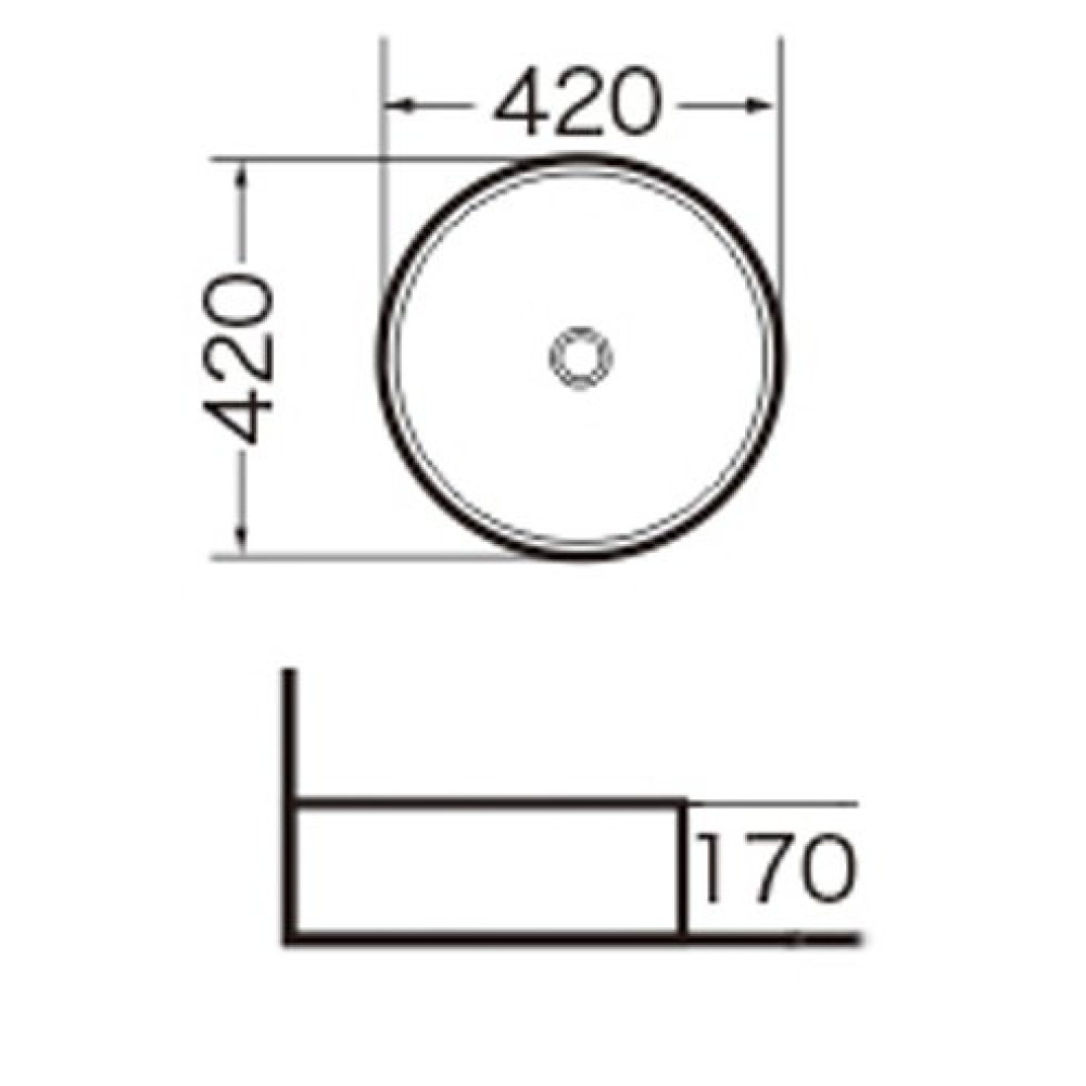 Раковина 42 см Grossman (GR-3014) белый