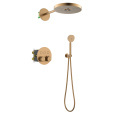 Душевая система встроенная с термостатом Timo Saona SX-2308/19SM розовое золото