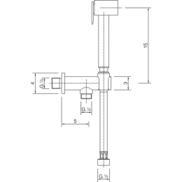Гигиенический душ Cisal Shower CU00791021, хром