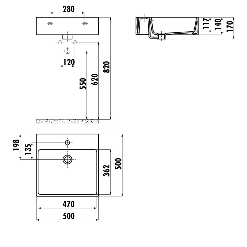 Раковина Creavit Next (NX256-00CB00E-0000) белая (50 см)