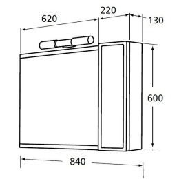 Фото Ideal Standard Motion W5505EA зеркало для ванной 85 см, цвет белый