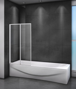 Шторка на ванну Cezares Relax RELAX-V-2-80/140-C-Bi, 80 х 140 см, стекло прозрачное, цвет профиля се