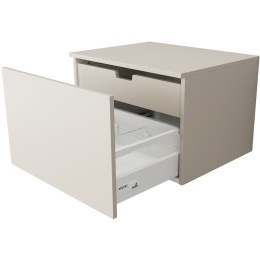 Velvex UNIQUE UNIT tpUNI.60.H40.Y.VY-221 Тумба подвесная выс. 40, выдв. ящик, внутр. ящик, шёлк шамп