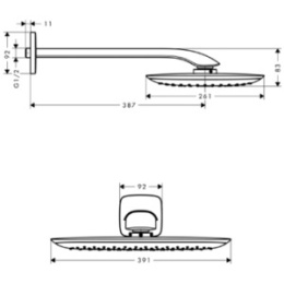 Верхний душ Hansgrohe PuraVida (27437400) хром