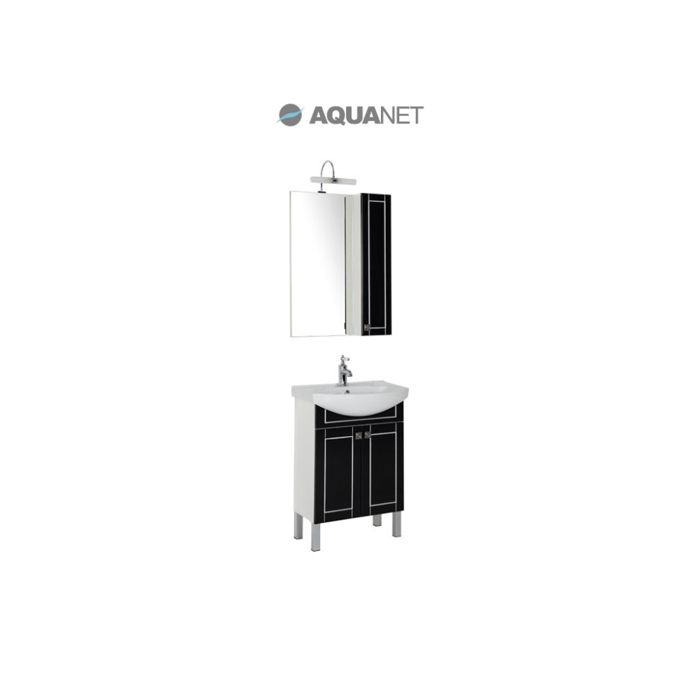 Мебель для ванной Aquanet Честер 60 черный/серебро