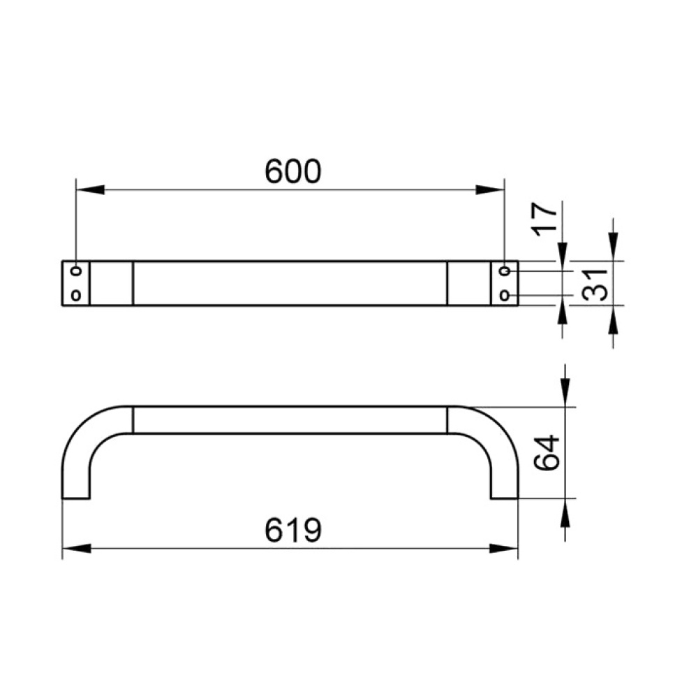 Держатель полотенца Keuco Edition 300 30001010600, хром
