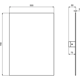 Зеркало регулируемое 700x500x80 мм Ideal Standard CONTOUR S5059BH