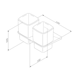 Стеклянный стакан Am.Pm Inspire 2.0 (A50A343422) черный