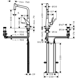 Кухонный смеситель Hansgrohe Kitchen (73806000)
