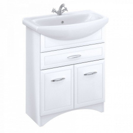 Тумба с раковиной Milardo Victoria 75 напольная белая (VIC75W1M95K)