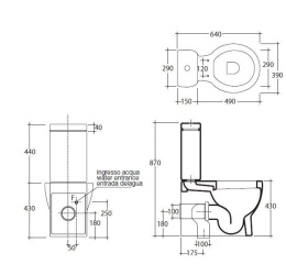 Унитаз-компакт Galassia El1 (9813+9814+9046)
