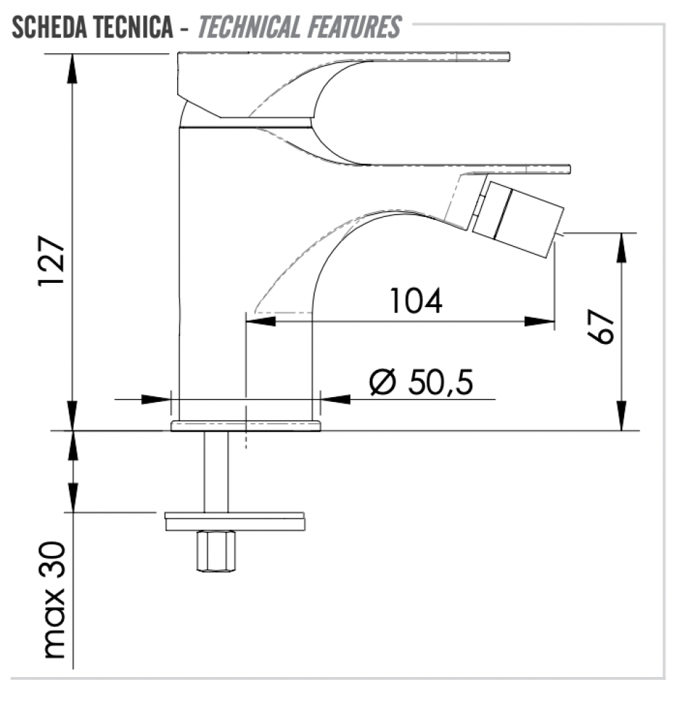 Фото Смеситель для биде Remer Class Line L21