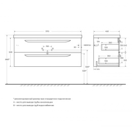 Керамическая раковина CEZARES CZR-NAT-100-LVB