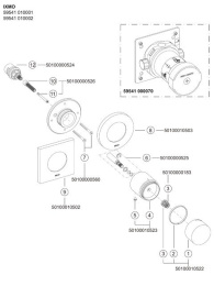 Запорный вентиль Keuco Ixmo 59541010001, хром