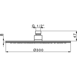 Верхний душ Cisal Shower DS01633021, хром
