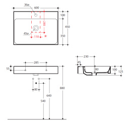 Раковина Kerasan Cento 353101, 60*45см