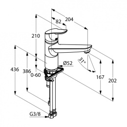 Смеситель для кухни Kludi Objekta (325750575) хром