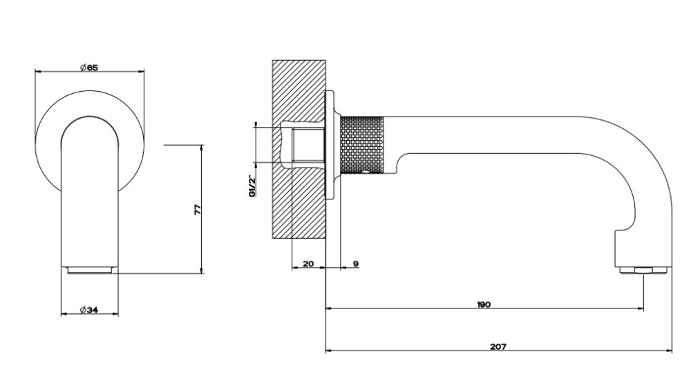 Фото Излив для наполнения ванны Gessi Inciso (58103#031) хром