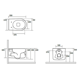 Унитаз Kerasan Nolita (531588) Bruno matt, безободковый, подвесной,