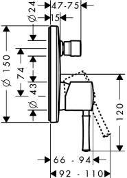 Фото Смеситель для ванны Hansgrohe Talis Classic (14145000) хром