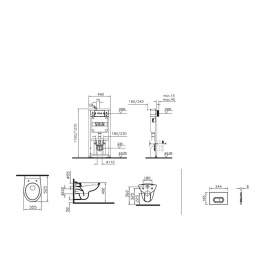 Инсталляция и унитаз Vitra Normus (9773B003-7201) белый