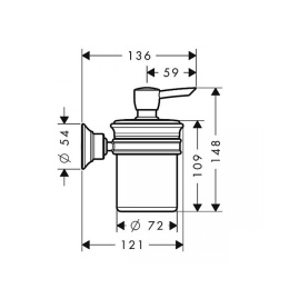Фото Axor Montreux 42019990 ​Дозатор​ для ​жидкого​ мыла, цвет: полированное золото